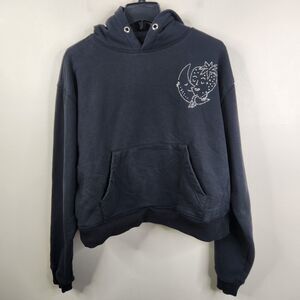 Sky High Farm Bedazzled Unisex Oversized Crop Organic Cotton Pullover Hoodie S